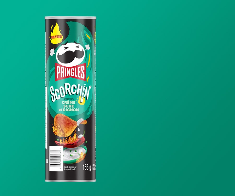Pringles Scorchin Sour Cream and Onion Can