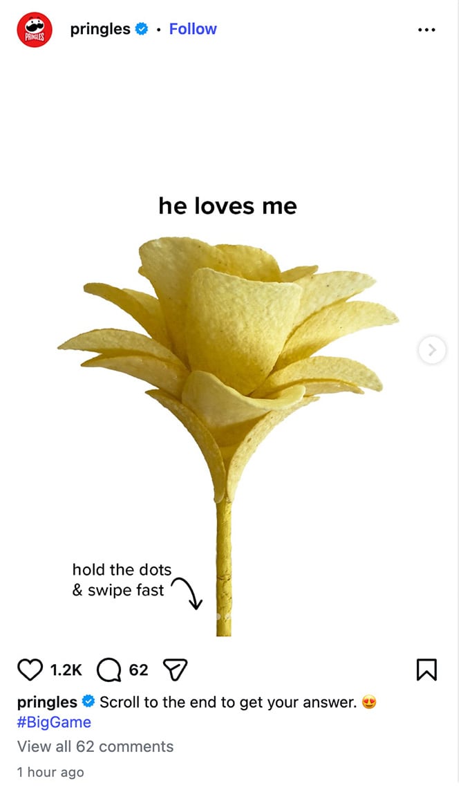 Pringles Social Media Post - He Loves Me