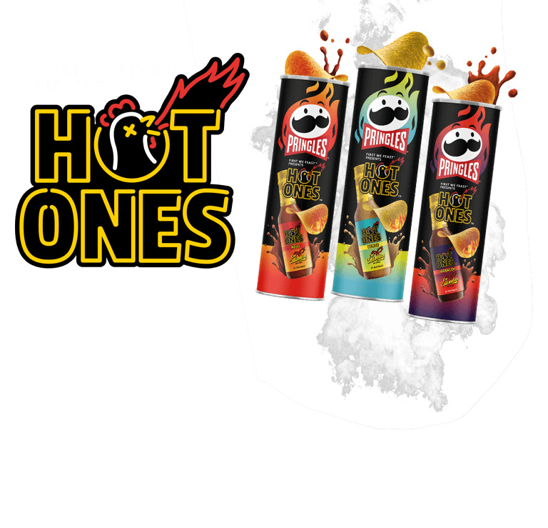 Assorted Pringles Hot Ones product cans